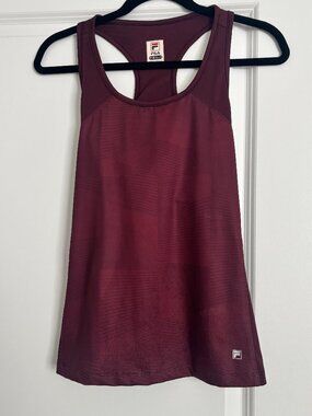Fila Woman's Maroon Tennis Tank size M